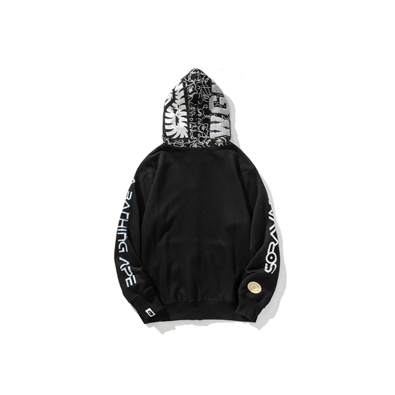 BAPE x Hajime Sorayama Shark Full Zip Hoodie Black vista 2