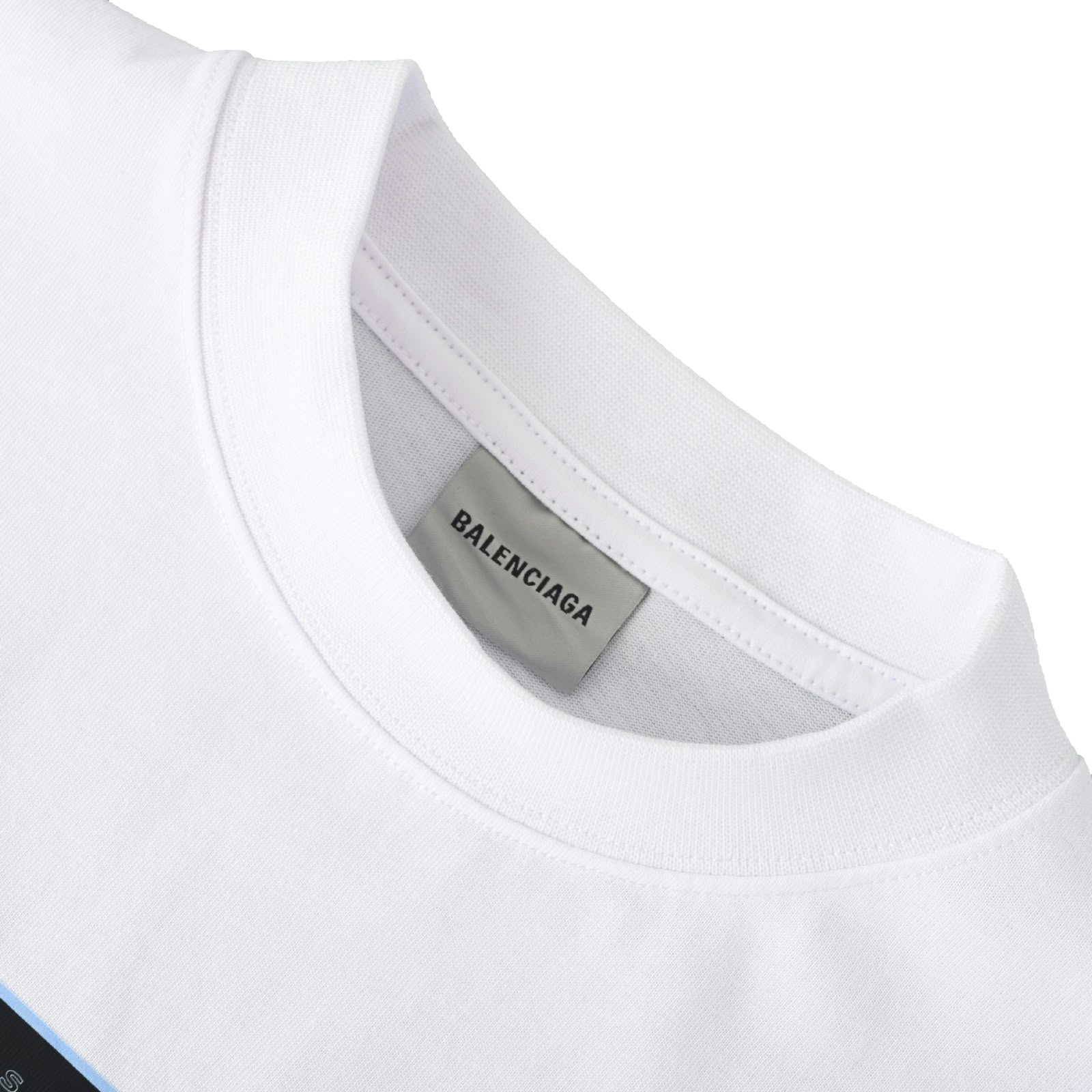 Camiseta Balenciaga Bumper Stickers Medium Fit – Branca vista 4