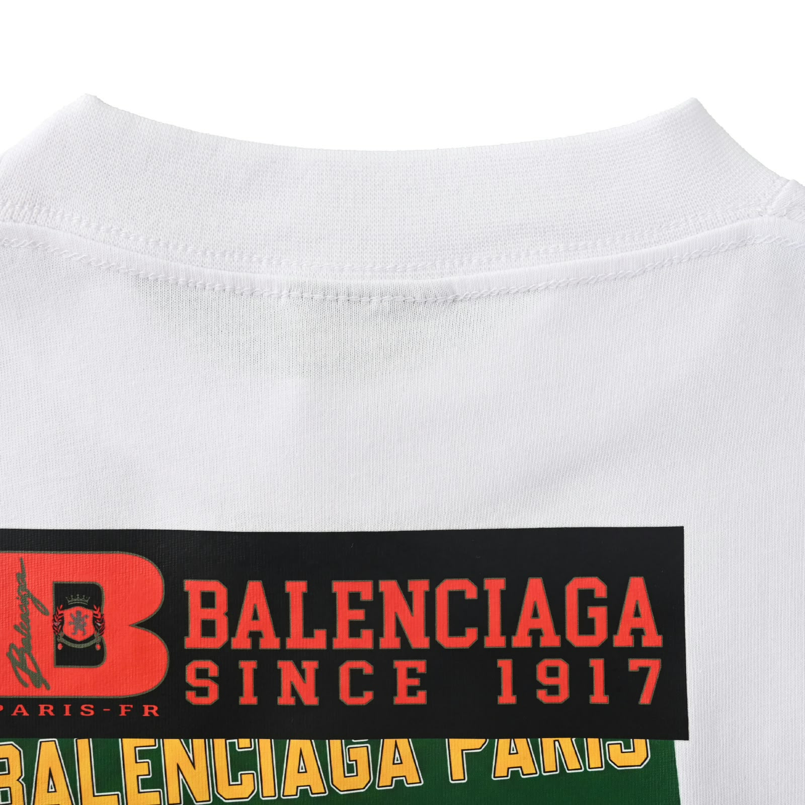 Camiseta Balenciaga Bumper Stickers Medium Fit – Branca vista 6