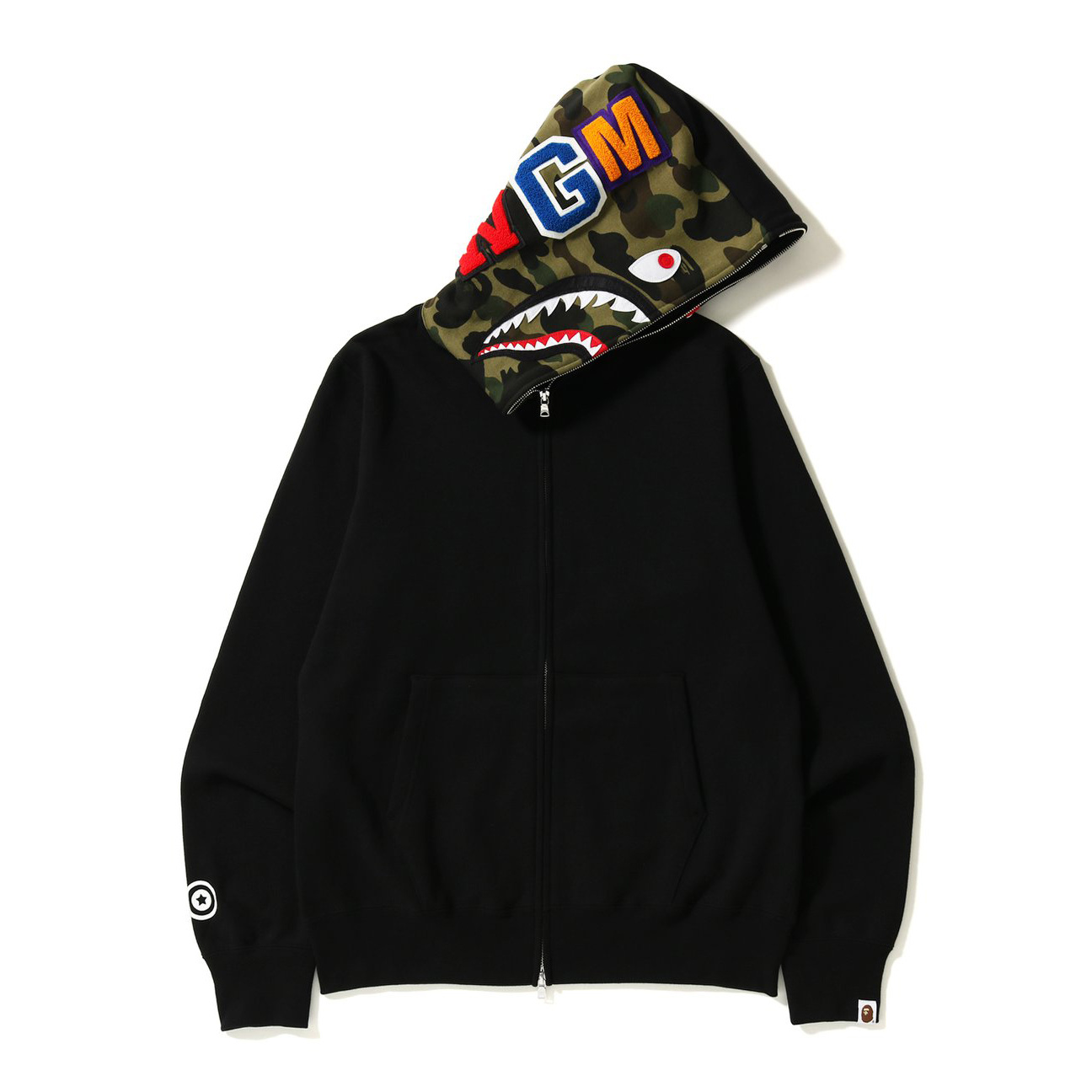 Moletom BAPE 1st Camo Half Shark Full Zip vista 2